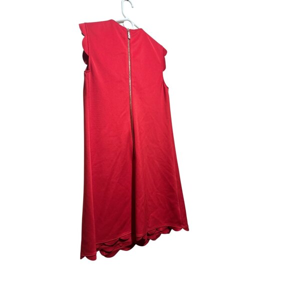 Ted Baker Jasmint Scallop Overlay Dress Womens 3 Size 8 Red Knee Length Classic - Picture 15 of 16